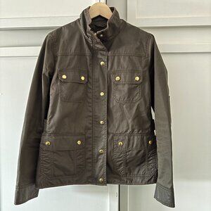 JCrew Wax Coated Jacked in Utility Green